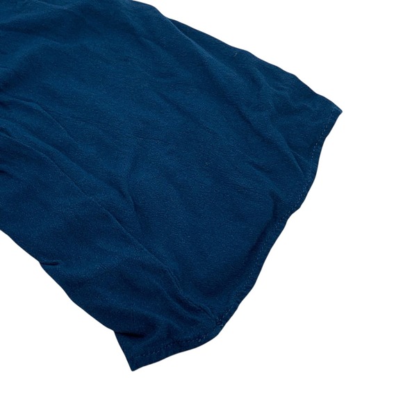 Umgee USA Women's Long Bell Sleeve V-Neck Tunic Top Teal Embroidered Floral Sz S - Picture 3 of 8